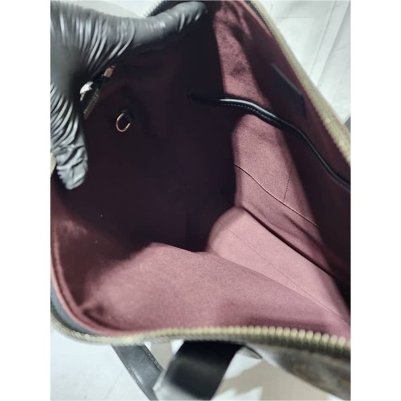 Authentic Louis Vuitton Monogram Macassar Canvas Kitan Bag Black/Brown - Picture 12 of 13